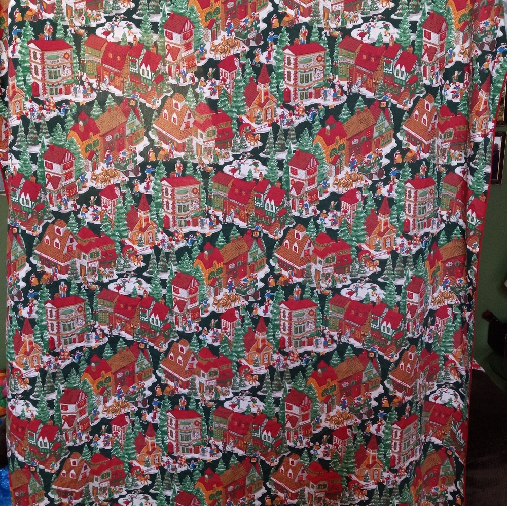 Vintage Holiday Entertaining Bardwil Linens Christmas Holiday Oblong Tablecloth